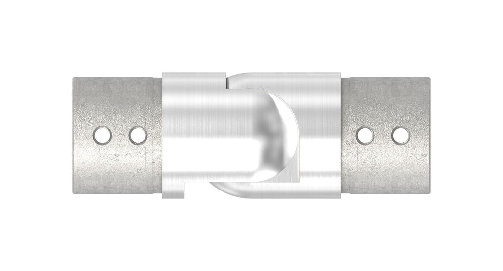 flexibler Verbinder für Rund-Nutrohr, seitwärts 90-180°, V4A