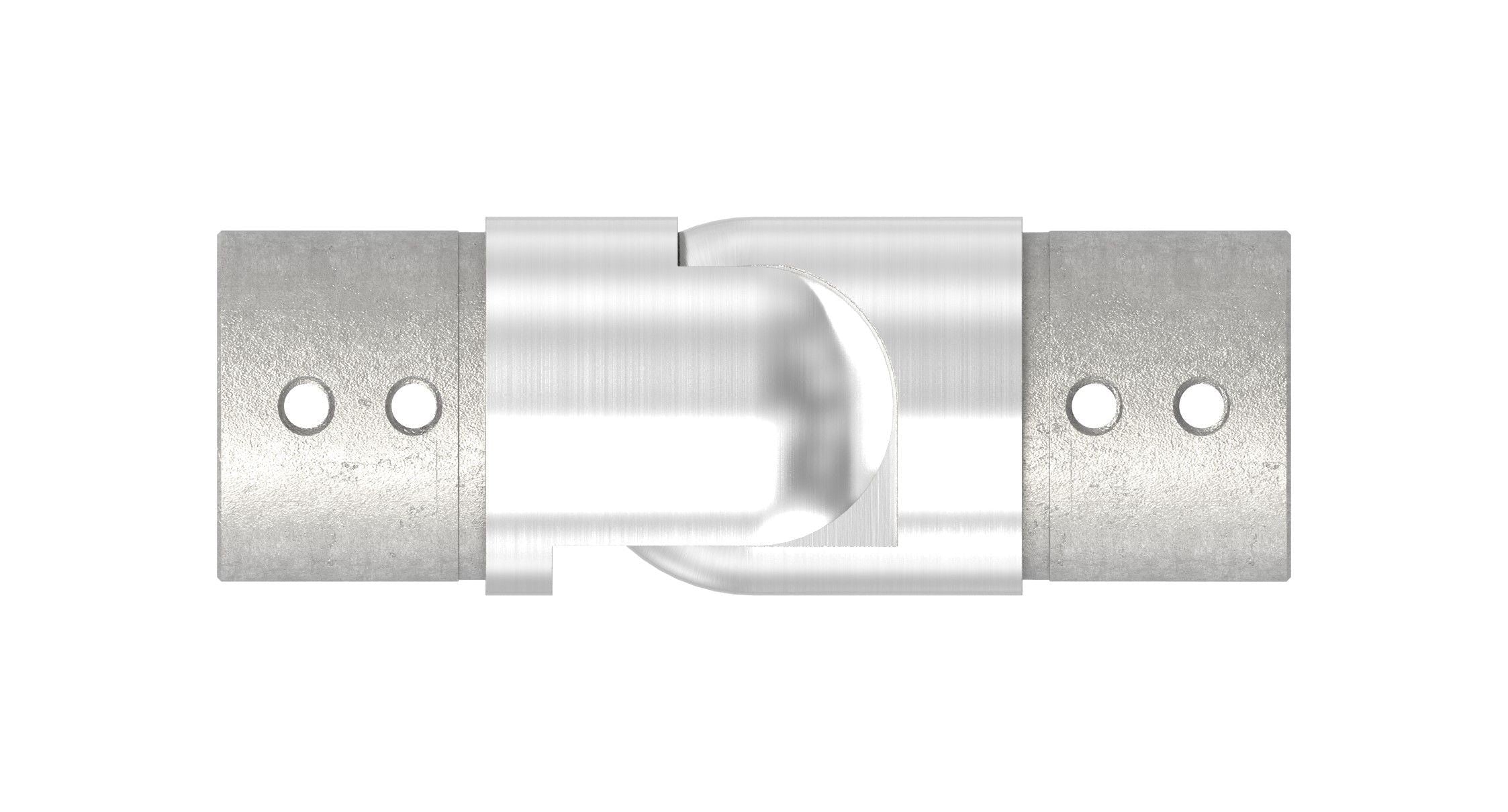 flexibler Verbinder für Rund-Nutrohr, seitwärts 90-180°, V4A