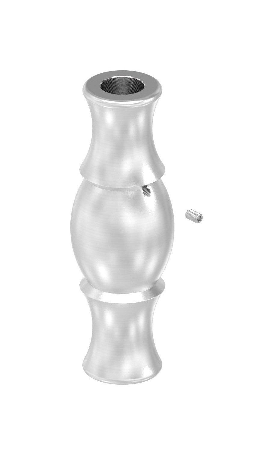 Edelstahl Zierhülse mit Durchgangsbohrung, Höhe 90 mm, V2A