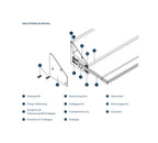 Vordachprofil eleganza CANOPY, zur Wandmontage