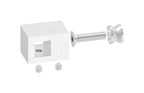 Querstabhalter quadratisch 22 x 22 mm, mit  Durchgangsbohrung 12 x 12 mm, V2A