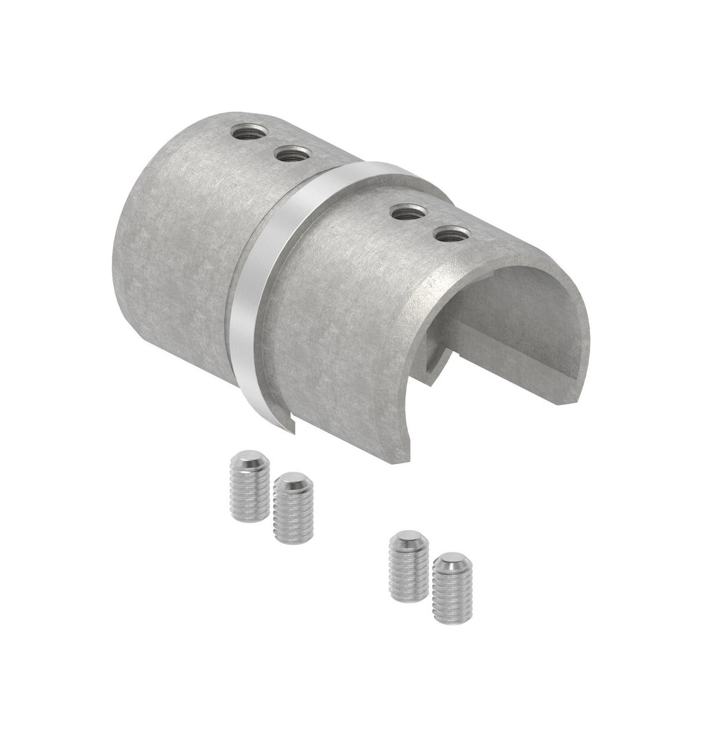 Rohrverbinder für Rund-Nutrohr, V2A / V4A