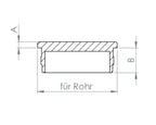 Edelstahl Rohrabschlussstopfen flach, hohl/gegossen, mit Rändelung, zum Einschlagen, V2A / V4A