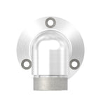 Edelstahl Wandhalter 90° für Rundrohre, lang, zum Einstecken ins Rohr, V2A