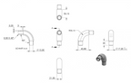 Zeichnung Rohrbogen für Rohr Ø 21,3 x 2,0 mm