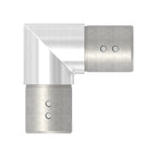Eckbogen horizontal / Verlaufsecke 90° für Rund-Nutrohr, V2A / V4A