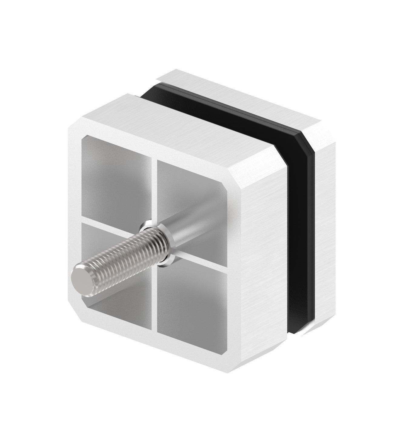 Glaspunkthalter 63 x 63 mm, Klemmbereich 8.0 x 21.52 mm, V2A