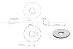 Zeichnung Ankerplatte Ø 100 x 6 mm, Mittelbohrung Ø 33,7 mm