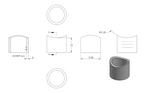 Zeichnung Distanzhülse Länge 15 mm