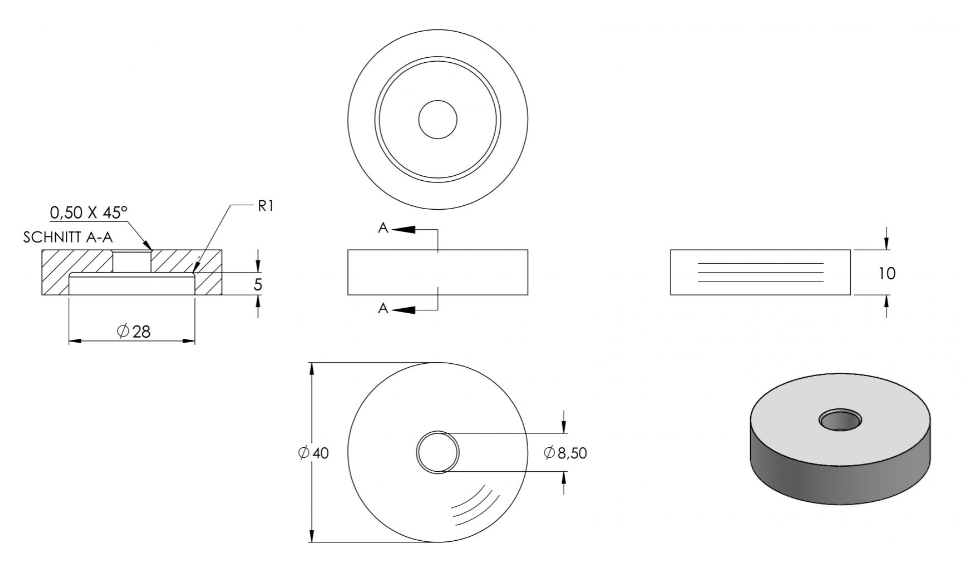Zeichnung BRENK-fix® Verlängerungsstück 10 mm
