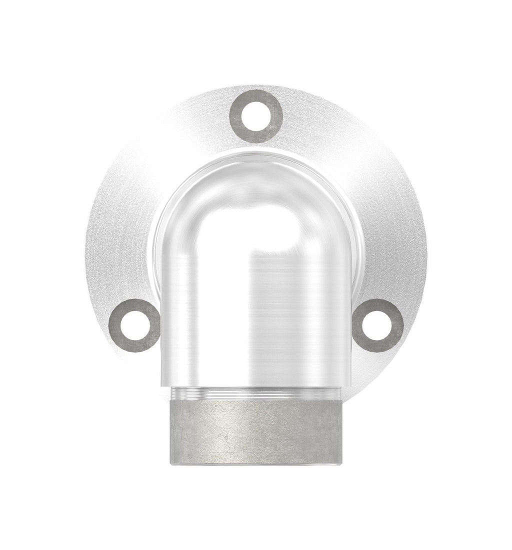 Edelstahl Wandhalter 90° für Rundrohre, kurz, zum Einstecken ins Rohr, V2A