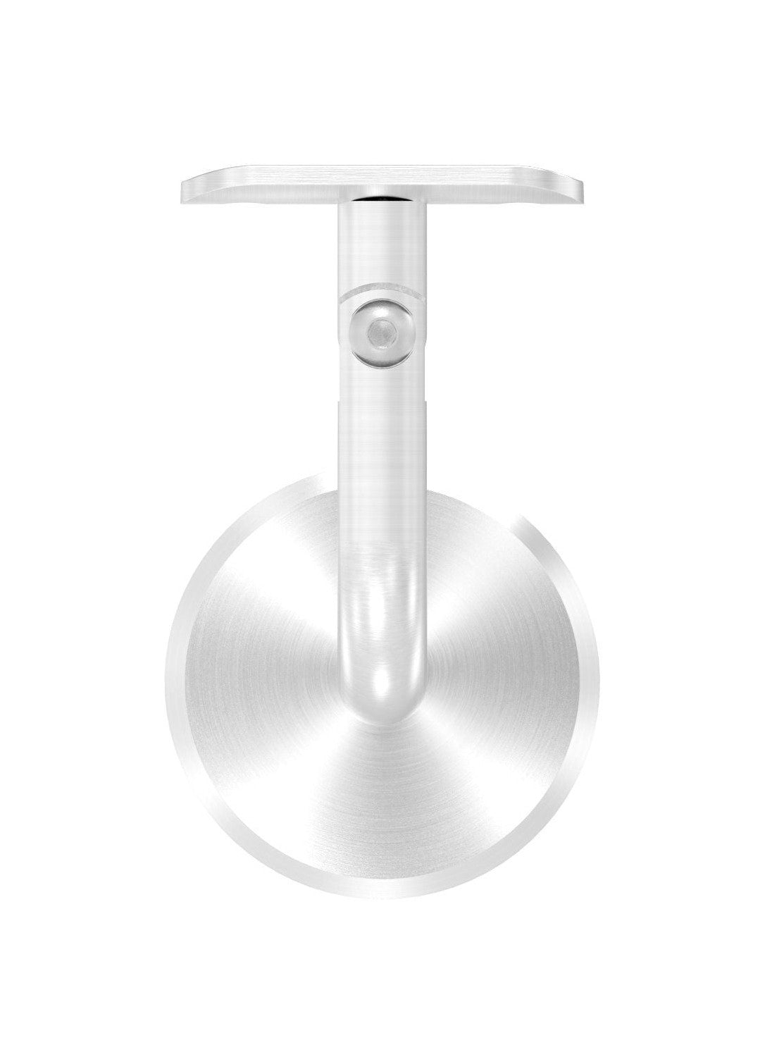 Handlaufhalter mit Gelenk, Stockschraube und Anschlussplatte, zum Anschrauben des Handlaufs, V2A