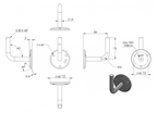 Zeichnung Handlaufhalter mit Bügel Ø 14 mm