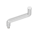 Bügel Edelstahl 2 x 30° gebogen, 360° drehbar,1 x Außengewinde, 1 x flach zum Anschweißen, V2A