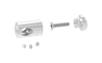 Querstabhalter Ø 22 mm, für 90° Außenecke, mit Durchgangsbohrung, V2A / V4A