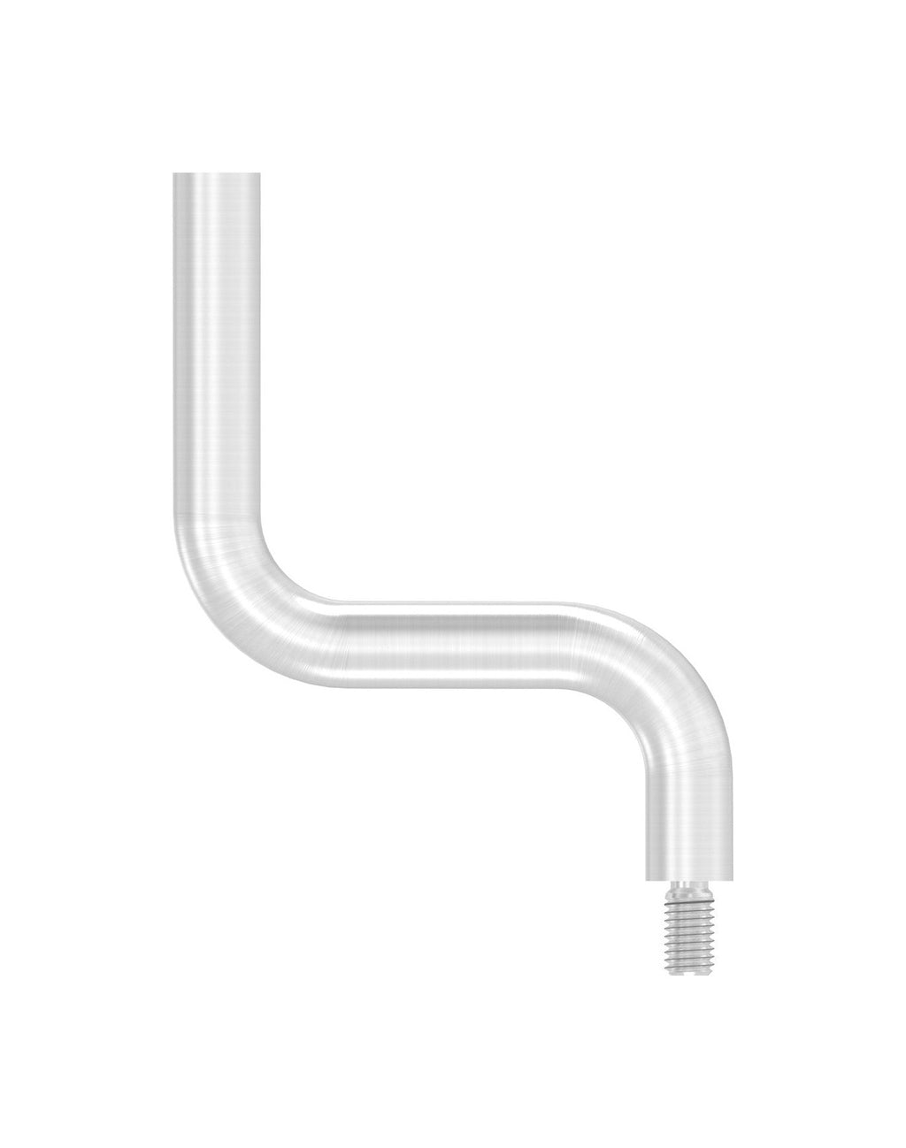 Bügel Edelstahl, 2 x 90° gebogen,1 x Außengewinde, 1 x Innengewinde, V2A