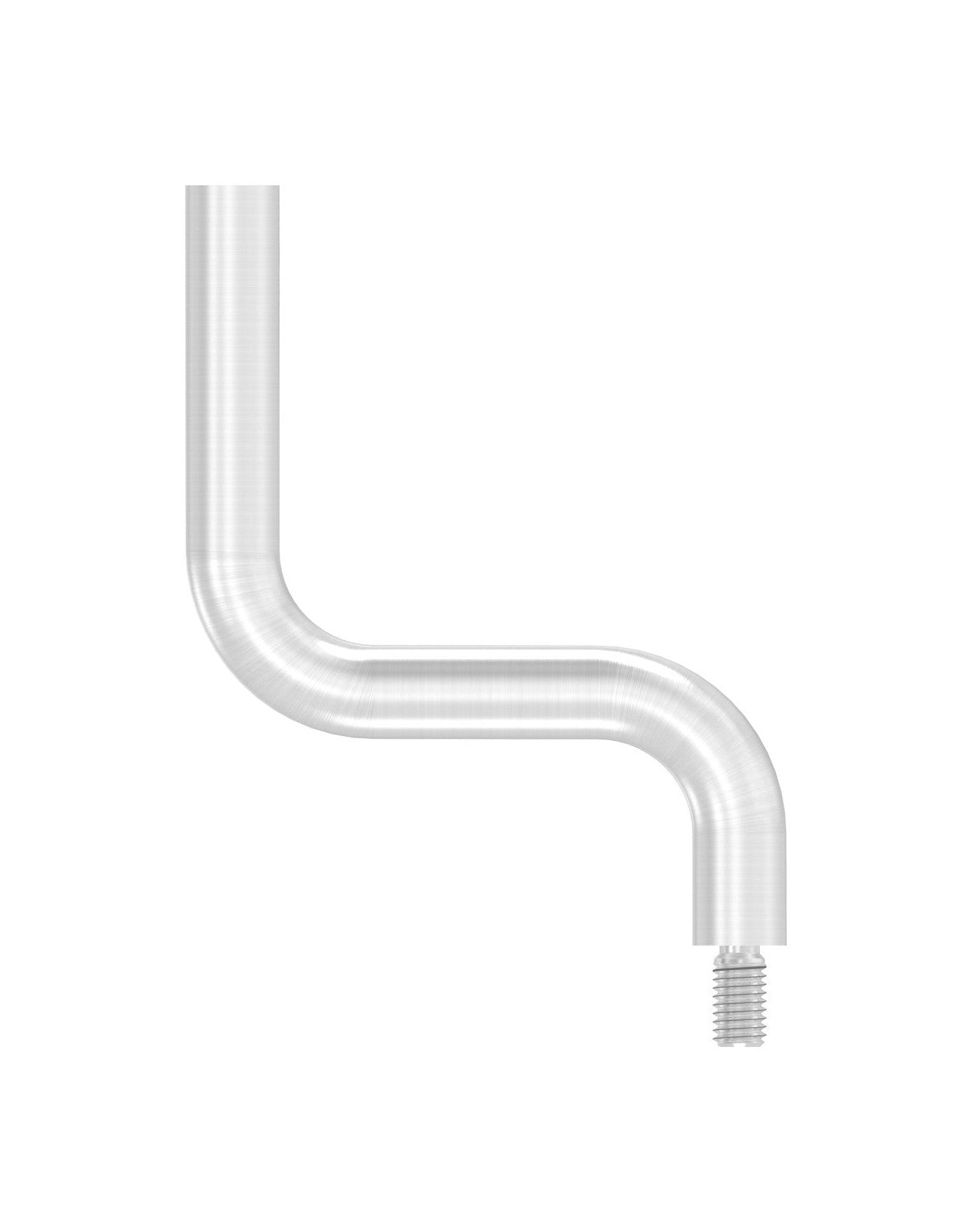 Bügel Edelstahl, 2 x 90° gebogen,1 x Außengewinde, 1 x Innengewinde, V2A