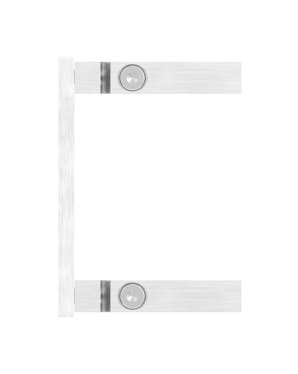 Edelstahl Wandbefestigung für Geländerpfosten zum Spannen, Platte 130 x 55 x 8 mm, V2A / V4A