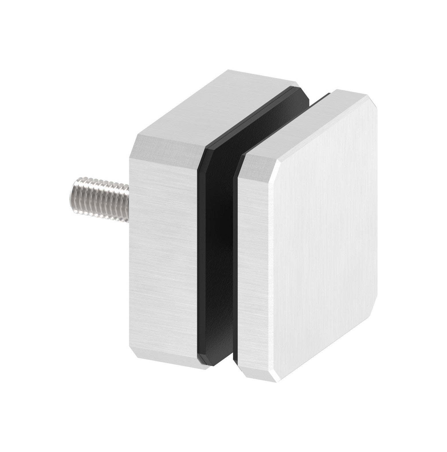 Glaspunkthalter 63 x 63 mm, Klemmbereich 8.0 x 21.52 mm, V2A