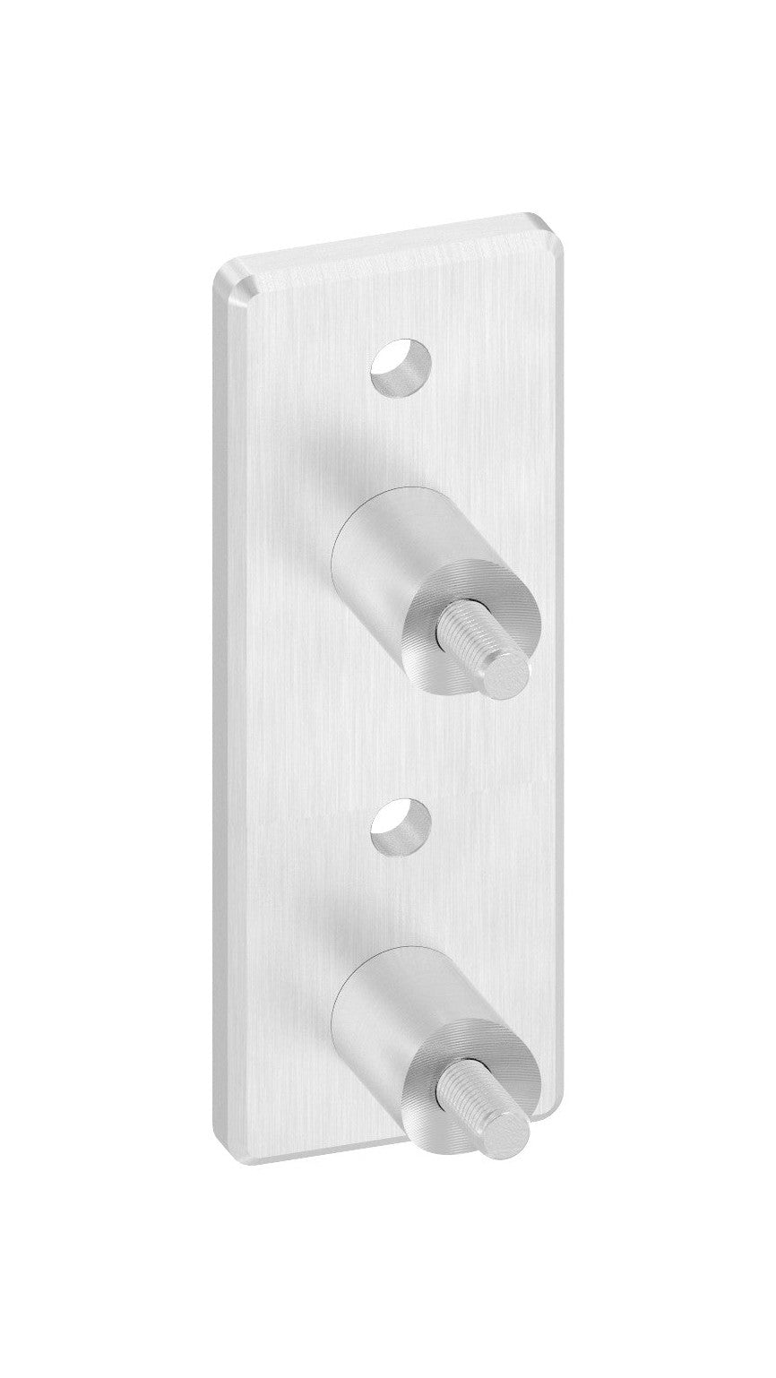 Edelstahl Wandbefestigung für Geländerpfosten, zum Verschrauben des Pfostens von hinten, V2A