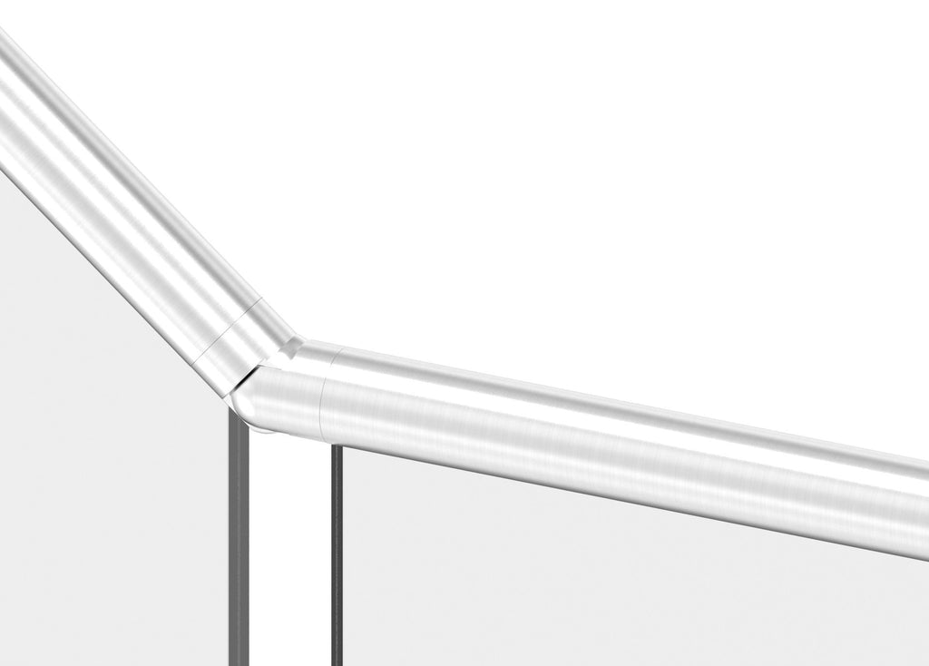 flexibler Verbinder für Rund-Nutrohr, aufwärts 25-55°, V2A / V4A