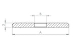 Beilagscheibe Stärke 3 mm, mit Fase und Bohrung, V2A
