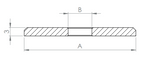 Beilagscheibe Stärke 3 mm, mit Fase und Bohrung, V2A
