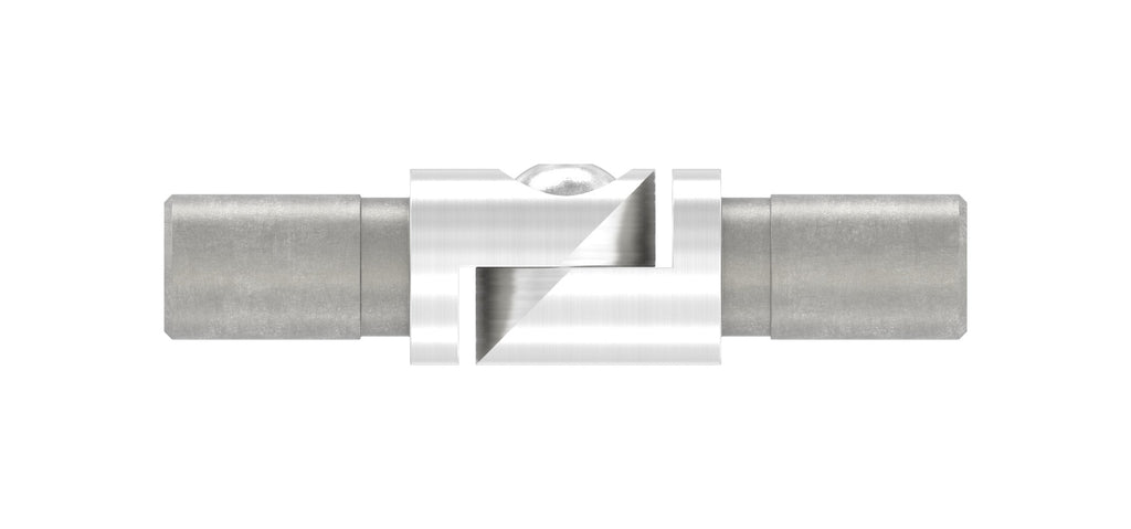 Rohrverbinder zum Stecken oder Kleben mit Gelenk, verstellbar 0 - 100°, für Rohr 12 x 1,5 mm, V2A