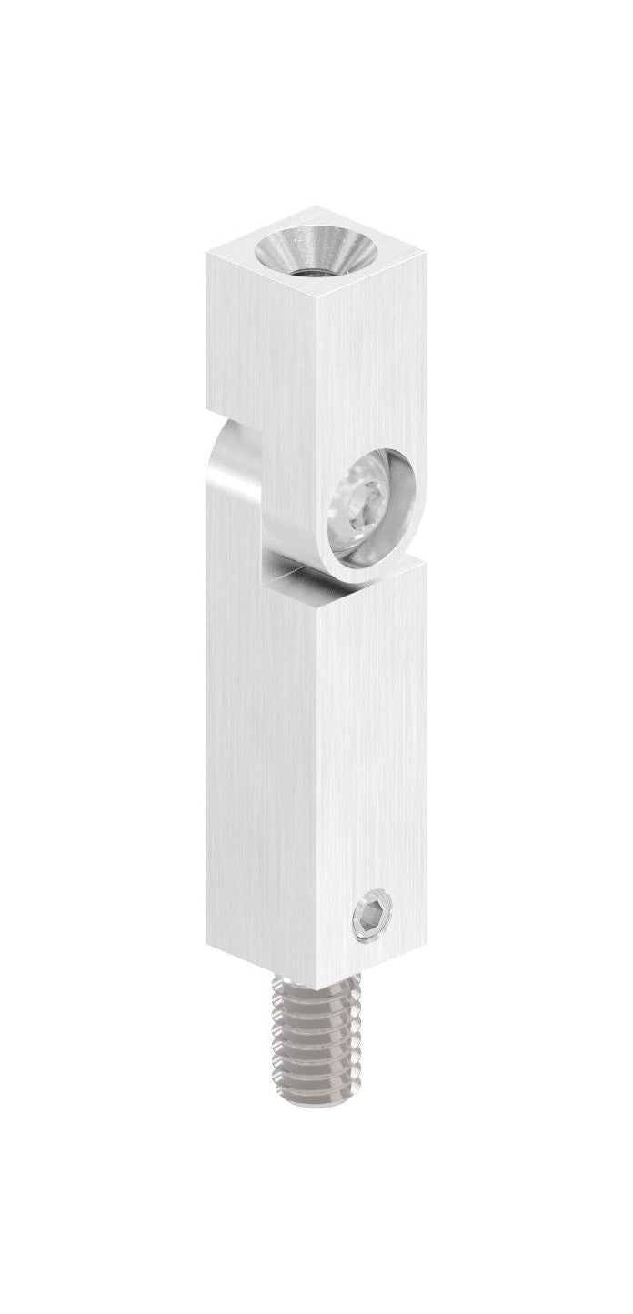 Gelenkstift Edelstahl, quadratisch, drehbar 360°, 1 x Außengewinde, 1 x Innengewinde, V2A