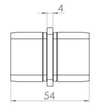Edelstahl Quadratrohr-Verbinder, mit Steg, zum Einstecken ins Rohr, V2A / V4A