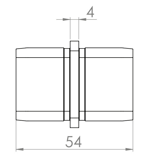 Edelstahl Quadratrohr-Verbinder, mit Steg, zum Einstecken ins Rohr, V2A / V4A