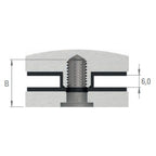 Glaspunkthalter Ø 52 mm selbst zusammenstellen, Unterteil, V2A