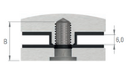 Glaspunkthalter Ø 52 mm selbst zusammenstellen, Unterteil, V2A