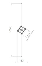 Designstab, Länge 1000 mm, V2A