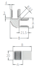 90° Glasausrichter für Ganzglasgeländer, Edelstahl