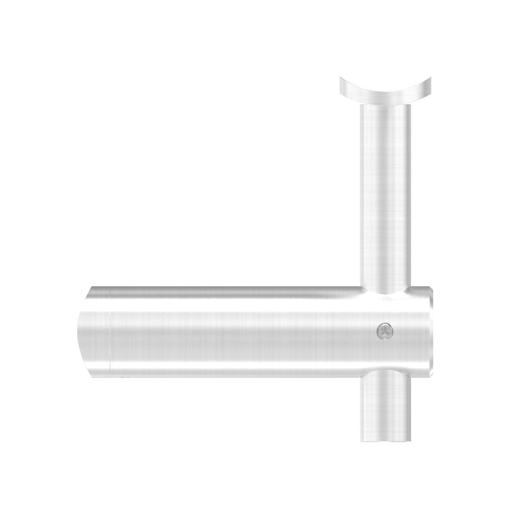 höhenverstellbarer Handlaufhalter mit Halteplatte, zum  Anschrauben des Handlaufs, V2A