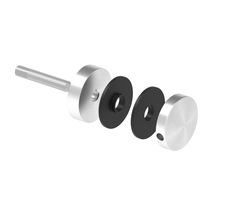 Glaspunkthalter Ø 62 mm, Klemmbereich 6.0 - 21.52 mm, V2A