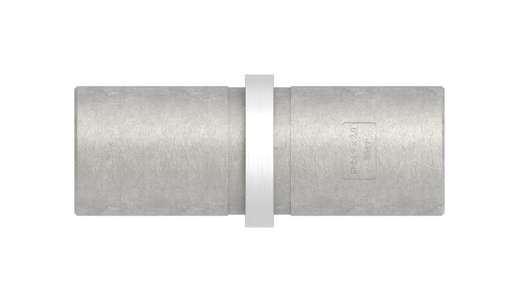 Edelstahl Rundrohr-Verbinder, mit Steg, zum Stecken und Kleben ins Rohr, V2A / V4A