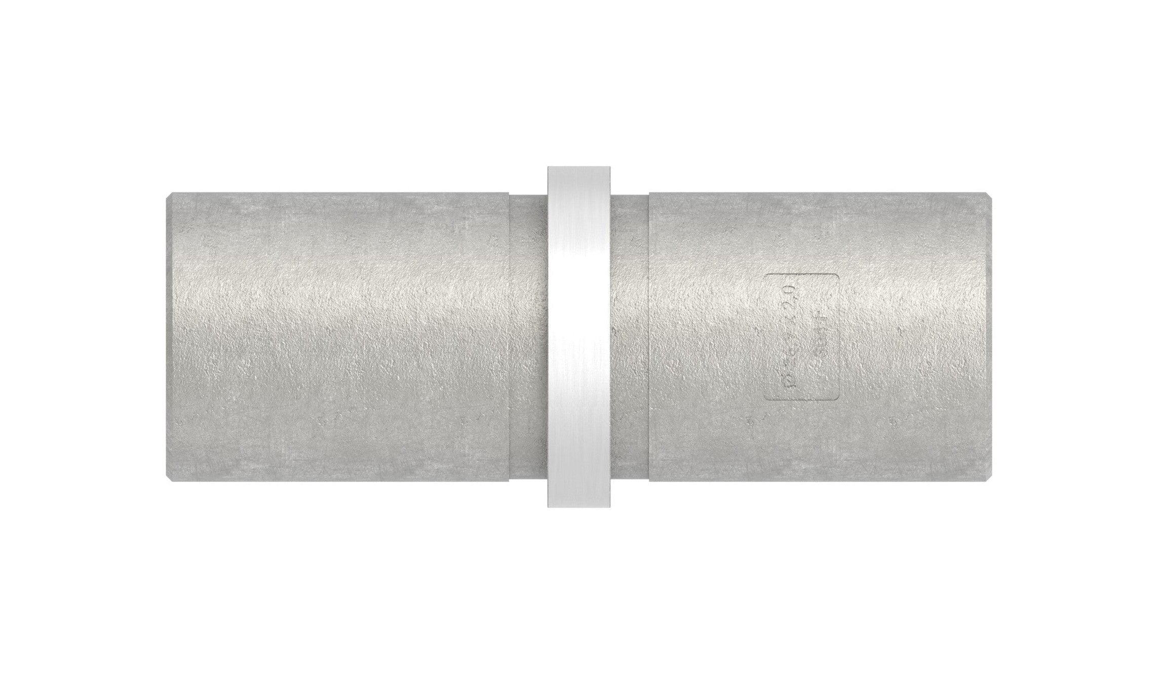 Edelstahl Rundrohr-Verbinder, mit Steg, zum Stecken und Kleben ins Rohr, V2A / V4A