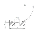 Edelstahl Ausgleichsstück für Wandhalter SW10828, V2A