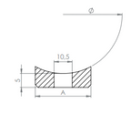 Edelstahl Ausgleichsstück für Wandhalter SW10828, V2A