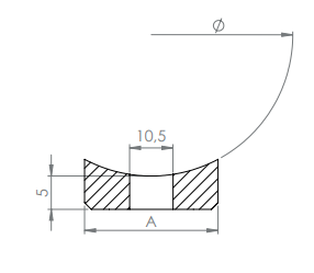 Edelstahl Ausgleichsstück für Wandhalter SW10828, V2A