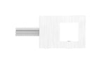 Querstabhalter quadratisch 22 x 22 mm, mit  Durchgangsbohrung 12 x 12 mm, V2A