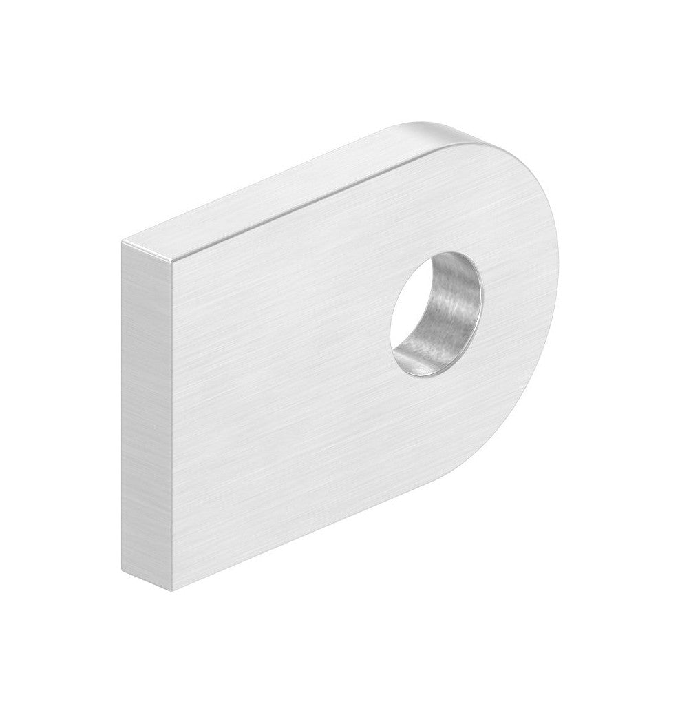 Edelstahl Anschweißlasche 30 x 20 x 4 mm, geschliffen, mit Rundloch, V2A