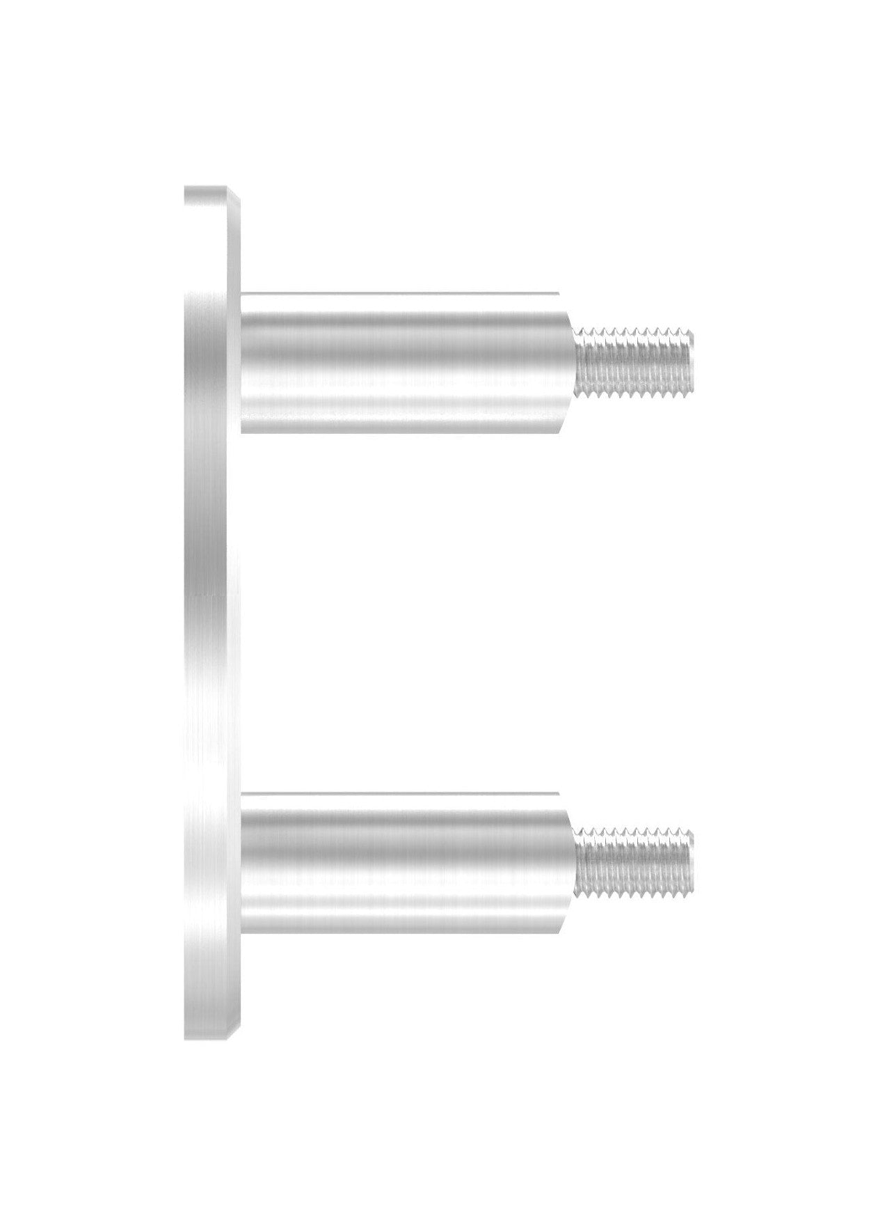 Edelstahl Wandbefestigung für Geländerpfosten 42,4 mm, mit 2 Langlöchern, V2A