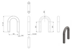 Zeichnung Rohrbogen Ø 42,4 x 2,5 mm, Radiusmitte 90,0 mm