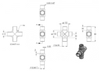 Zeichnung Kreuzstück für Rohr Ø 26,9 x 2,0 mm