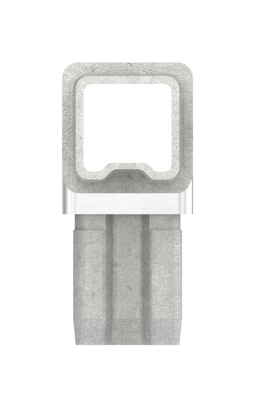 Edelstahl T-Verbinder mit 3 gleichen Abgängen, für Quadratrohre, zum Stecken, V2A / V4A