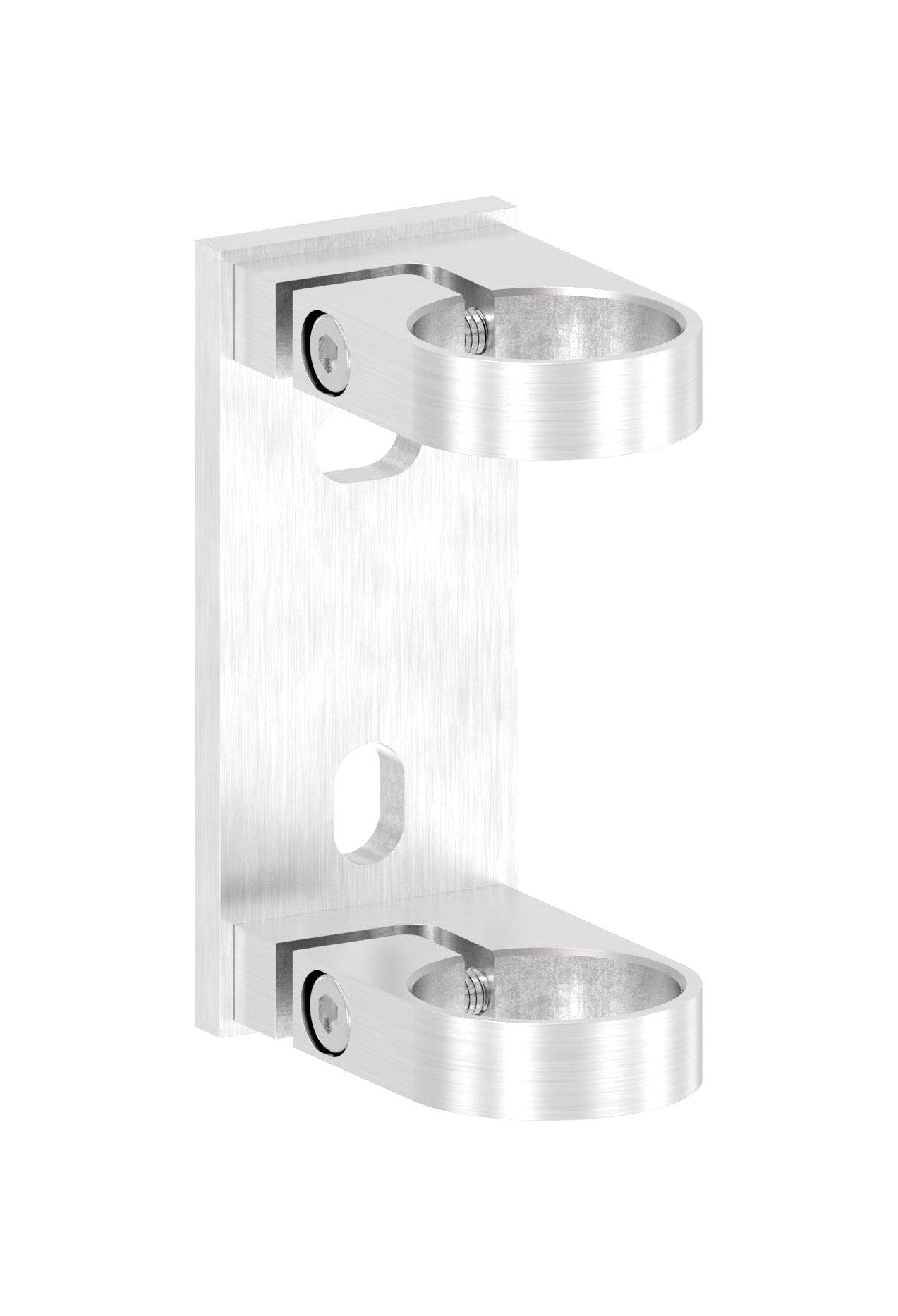 Edelstahl Wandbefestigung für Geländerpfosten zum Spannen, Platte 130 x 55 x 8 mm, V2A