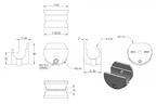 Wandhalter für Laufschiene, zum Klemmen, für Glasschiebetürsystem, V2A